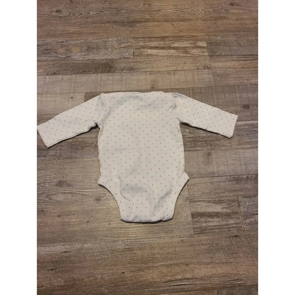Carter's 3 months polka dot and floral long sleeve onesie